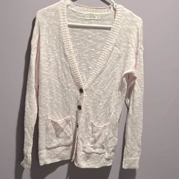 Abercrombie & Fitch, cardigan, size small, pale pink - Picture 1 of 2